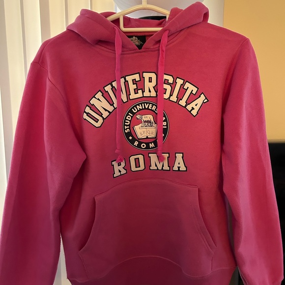 Original Rome University Pink Hoodie - Picture 1 of 2